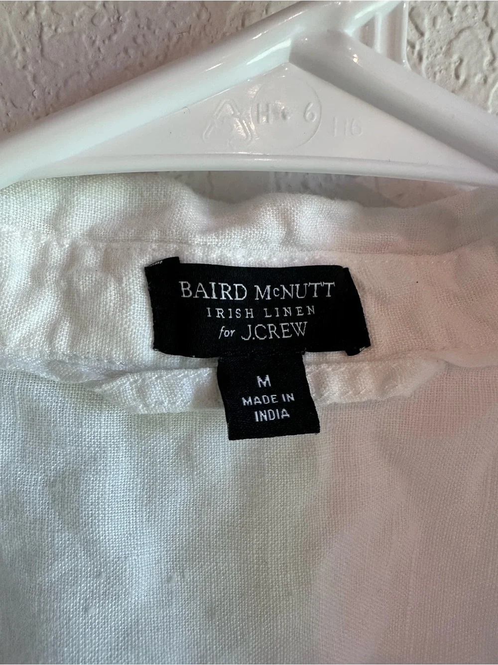 J.Crew women’s White Short-Sleeve Baird mcnutt 100% linen Button-Up Shirt